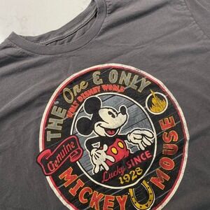 Disney Parks‎ XXL Gray T-Shirt Mickey Mouse Vintage Style Walt Disney World
